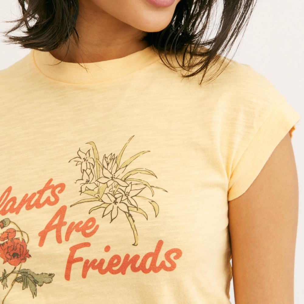 FREE PEOPLE GIRL DANGEROUS Plants Are Friends Tee - Picture 3 of 7